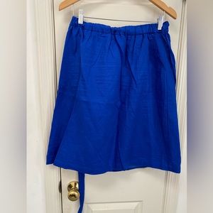 J. Crew blue linen skirt